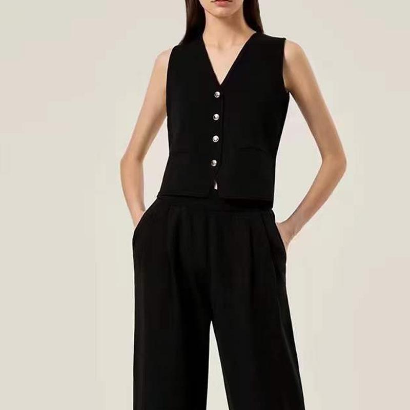 Blouses & Tops | Womens Acetate Waistcoat Blouses & Tops Blouses & Tops