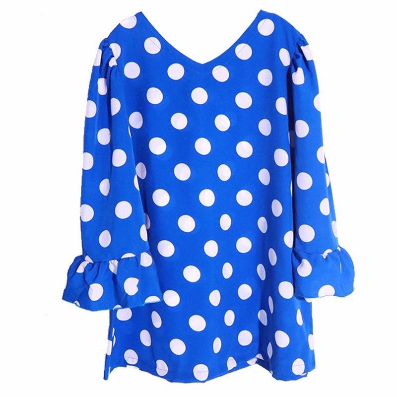 Blouses & Tops | Womens Spot Print V Neck Linen Top Blouses & Tops Blouses & Tops