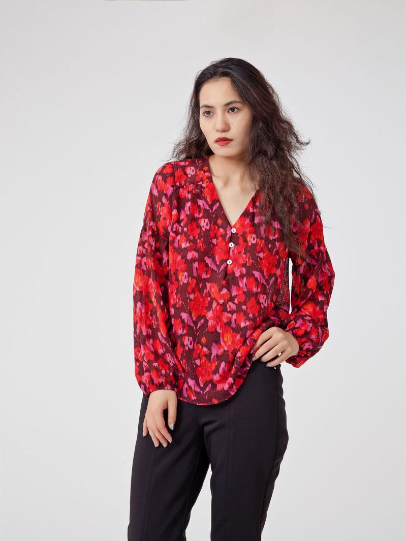 Blouses & Tops | Womens Terre Printed Peplum Top Blouses & Tops Blouses & Tops