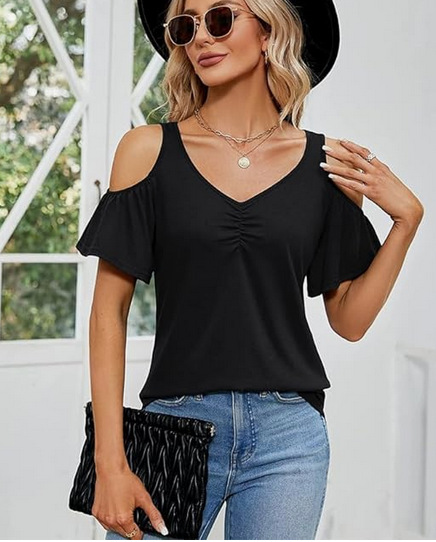 Blouses & Tops | Womens V-neck Top Blouses & Tops Blouses & Tops