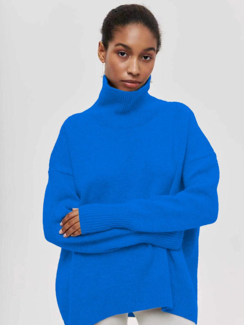 Cashmere | Womens Cashmere Blend Funnel Neck Jumper Cashmere Cashmere