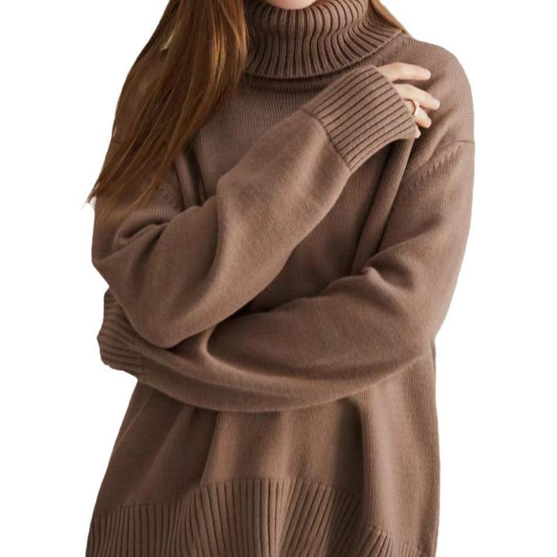 Cashmere | Womens Cashmere Roll Neck Tunic Cashmere Cashmere