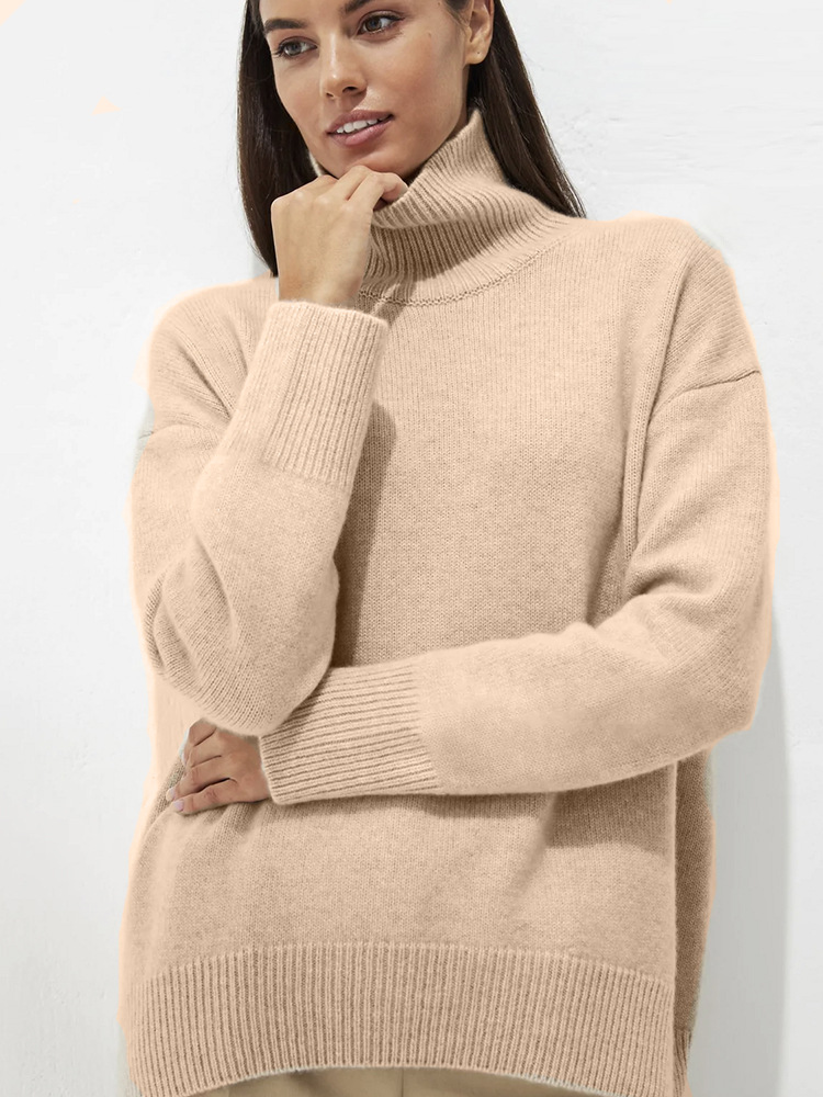 Cashmere | Womens Sage Cashmere Blend Funnel Neck Jumper Cashmere Cashmere