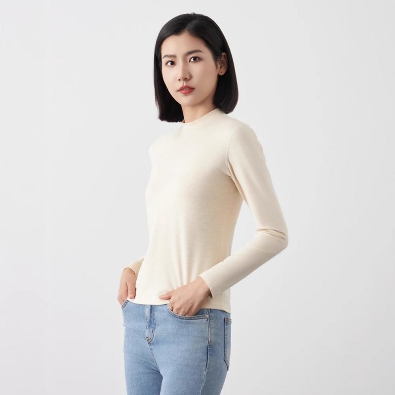 Cashmere | Womens Wool & Cashmere Blend Seamless Sweater Cashmere Cashmere