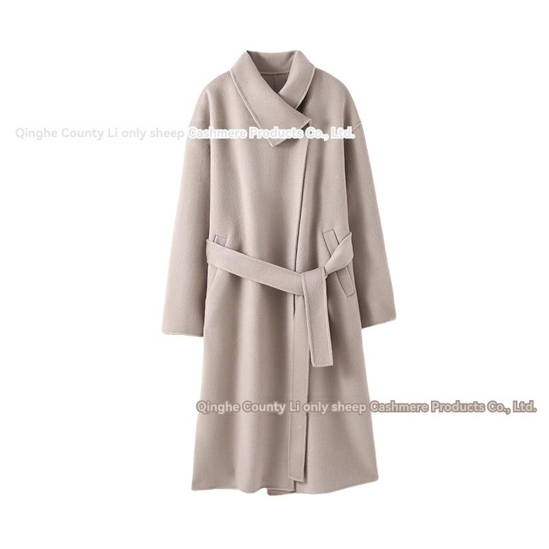 Coats & Jackets | Womens Oatmeal Clara Funnel Neck Wool Coat Coats & Jackets Coats & Jackets