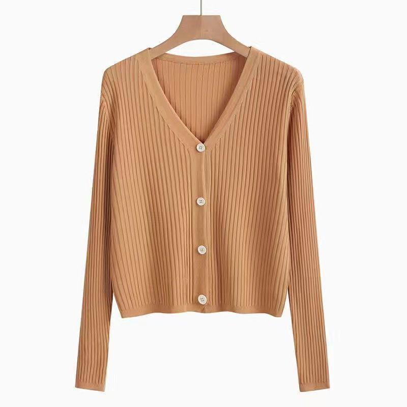 Knitwear | Womens Ribbed Cotton Blend Cardigan Knitwear Knitwear