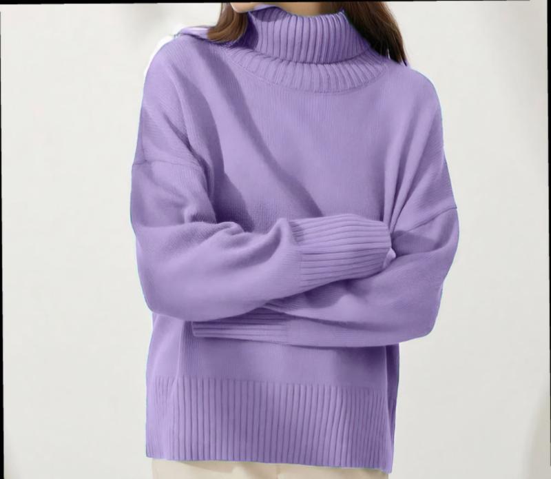 Knitwear | Womens Roll Neck Lambswool Jumper Knitwear Knitwear