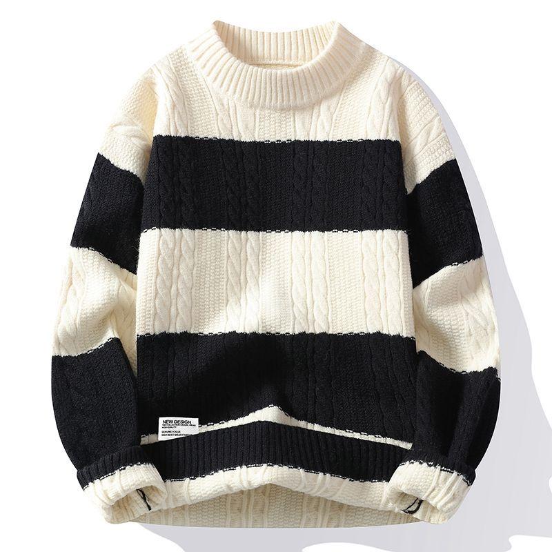 Knitwear | Womens Stripe Funnel Neck Wool Blend Jumper Knitwear Knitwear