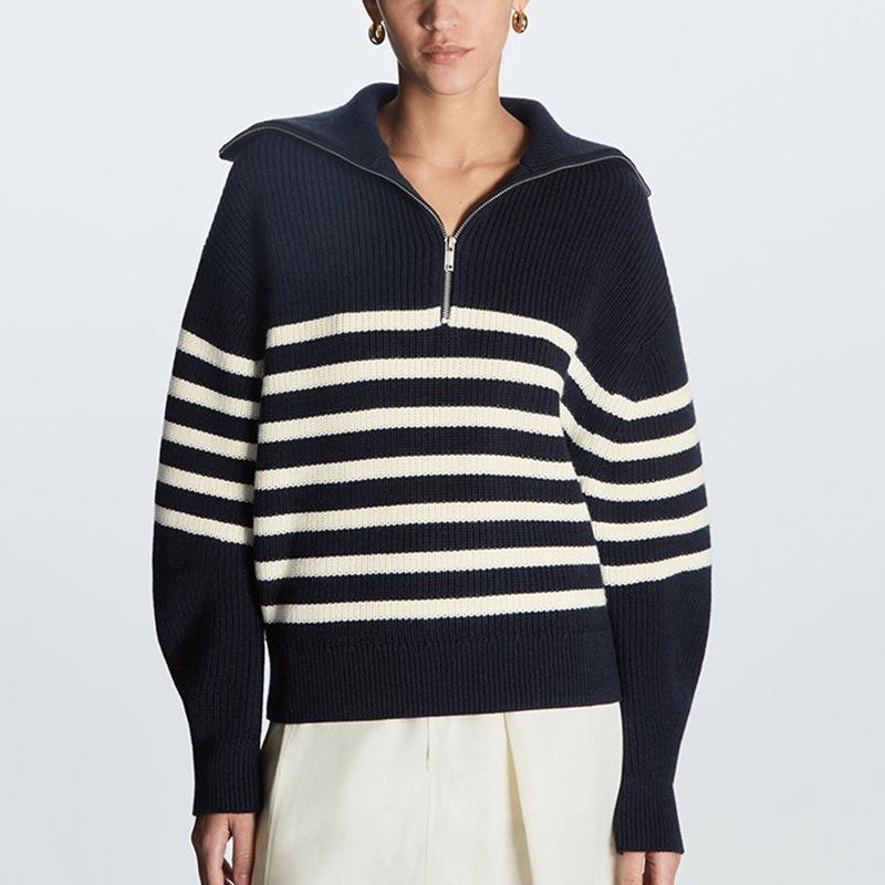 Knitwear | Womens Striped Cotton Jumper Knitwear Knitwear