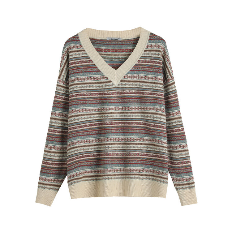 Knitwear | Womens V-Neck Cotton Blend Jumper Knitwear Knitwear