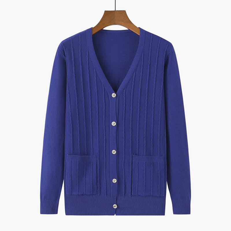 Knitwear | Womens V-Neck Ribbed Cardigan Knitwear Knitwear