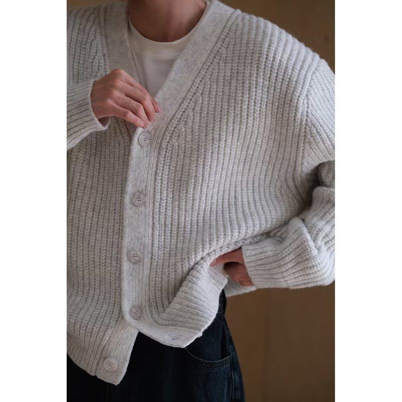 Knitwear | Womens Wave Ribbed Cotton Cardigan Knitwear Knitwear