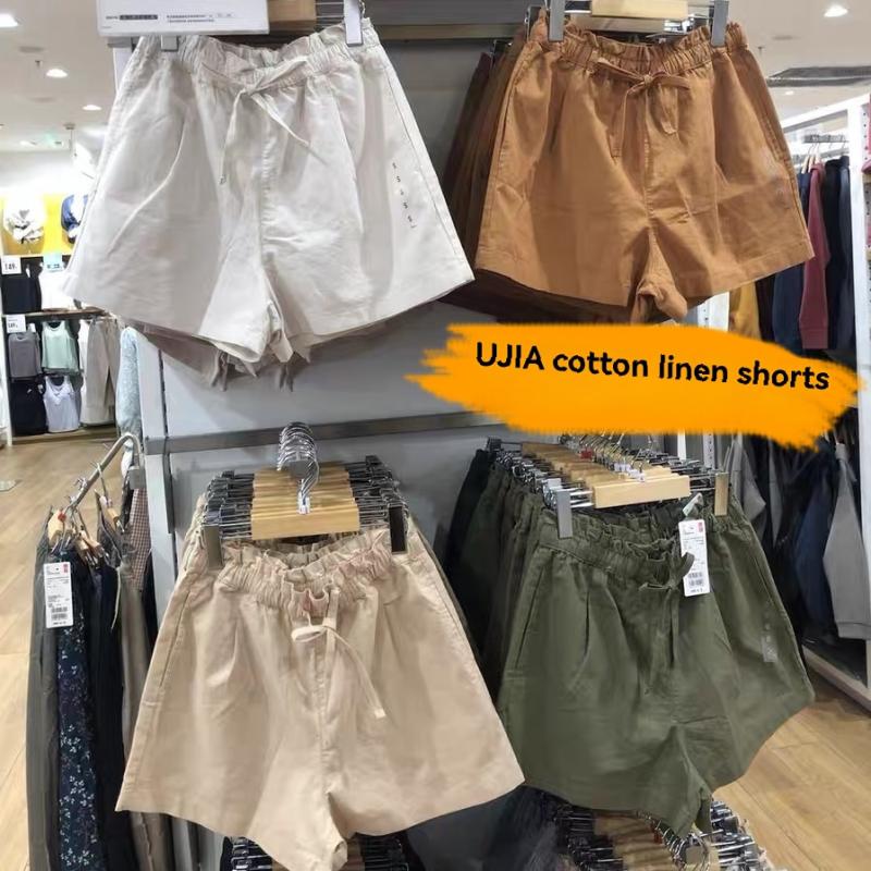 Shorts | Womens Tie Waist Cotton Shorts Shorts Shorts