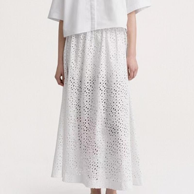 Skirts | Womens Cotton Broderie Anglaise Maxi Skirt Skirts Skirts