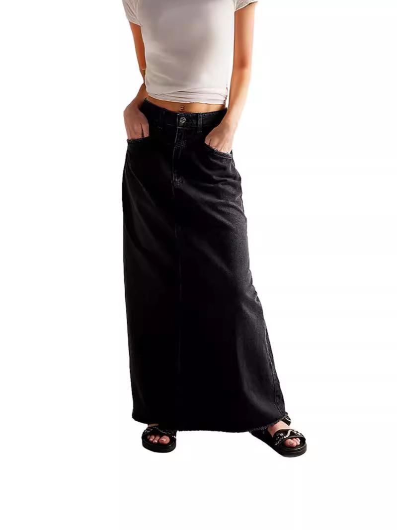 Skirts | Womens Denim Midi Skirt Skirts Skirts