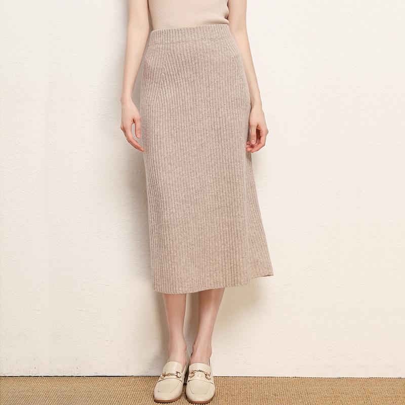 Skirts | Womens Sage Ribbed Wool Blend Skirt Skirts Skirts