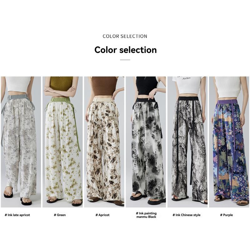 Trousers | Womens Printed Silk Trousers Trousers Trousers