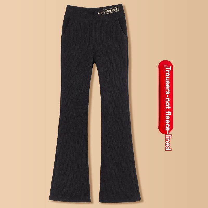 Trousers | Womens Ribbed Flared Trousers Trousers Trousers